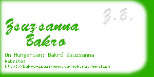 zsuzsanna bakro business card