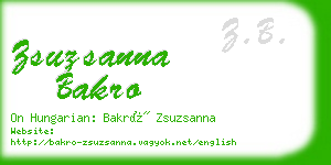 zsuzsanna bakro business card